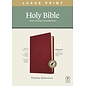 NLT Large Print Thinline Reference Bible, Aurora Cranberry LeatherLike, Indexed (Filament)