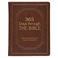 365 Days through the Bible, Chestnut Brown Faux Leather Daily Devotional
