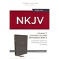 NKJV Compact Center-Column Reference Bible (Comfort Print)-Gray Leathersoft