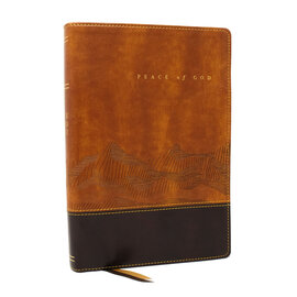 NKJV Peace of God Devotional Bible, Brown Leathersoft