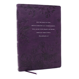 NKJV Peace of God Devotional Bible, Purple Leathersoft