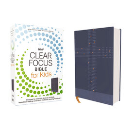 NIrV Clear Focus Bible for Kids, Blue Leathersoft