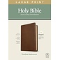 NLT Large Print Thinline Reference Bible, Rustic Brown LeatherLike (Filament)