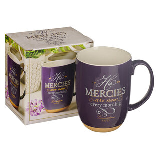 Mug - His Mercies are New, Purple