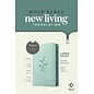 NLT Large Print Thinline Reference Bible w/Zipper, Baby Blue Blossoms LeatherLike