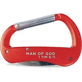 Multi-Tool Carabiner - Man of God, Red