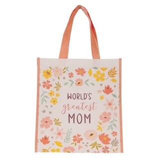 Tote Bag - World's Greatest Mom, Floral