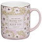 Mug-Pink Floral The Lord Bless You