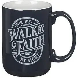 Mug - Walk by Faith, Navy