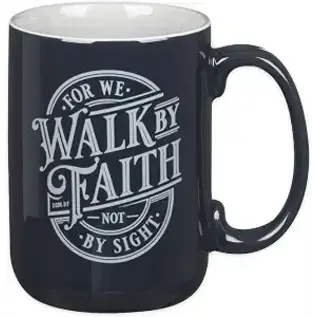 Mug - Walk by Faith, Navy