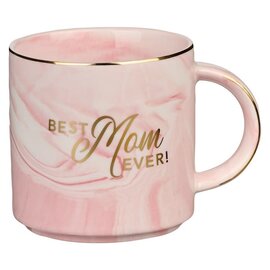 Mug - Best Mom Ever Pink Marbled