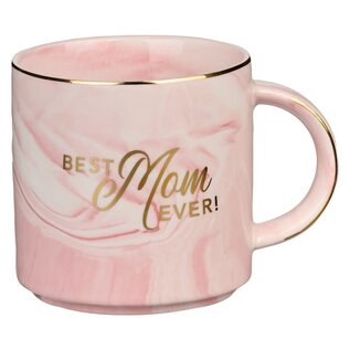 Mug - Best Mom Ever Pink Marbled