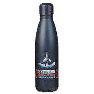 Stainless Steel Water Bottle - Strong and Courageous, Blue