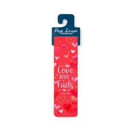 Magnetic Bookmark - Love Never Fails, Page Snap