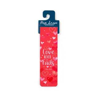 Magnetic Bookmark - Love Never Fails, Page Snap