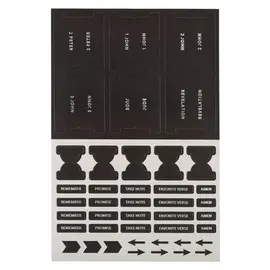 Bible Tabs - Black with Silver Foil