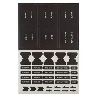 Bible Tabs - Black with Silver Foil