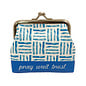 Coin Purse - Pray Wait Trust, Blue