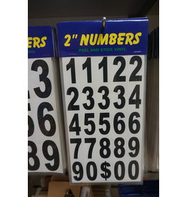 Stick-on Numbers 2 " black or red