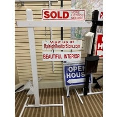 880 White Sign Post with 30" Arm