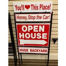 Metal Sign Frame 24" W x 18" L with double rider