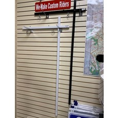 Sign Post  White 1.25"x1.25" w/ top rider clips 58"