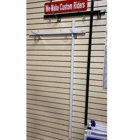 Sign Post 1.25"x1.25" w/ Top Rider Clips 58"  BLACK and anchor