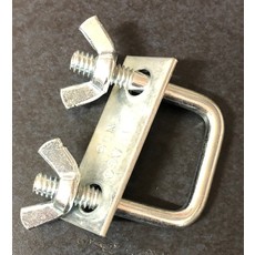 Clamp for info box on 1" x 1" colonial signpost