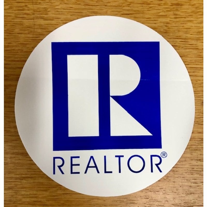 R Logo Paper Sticker  Round