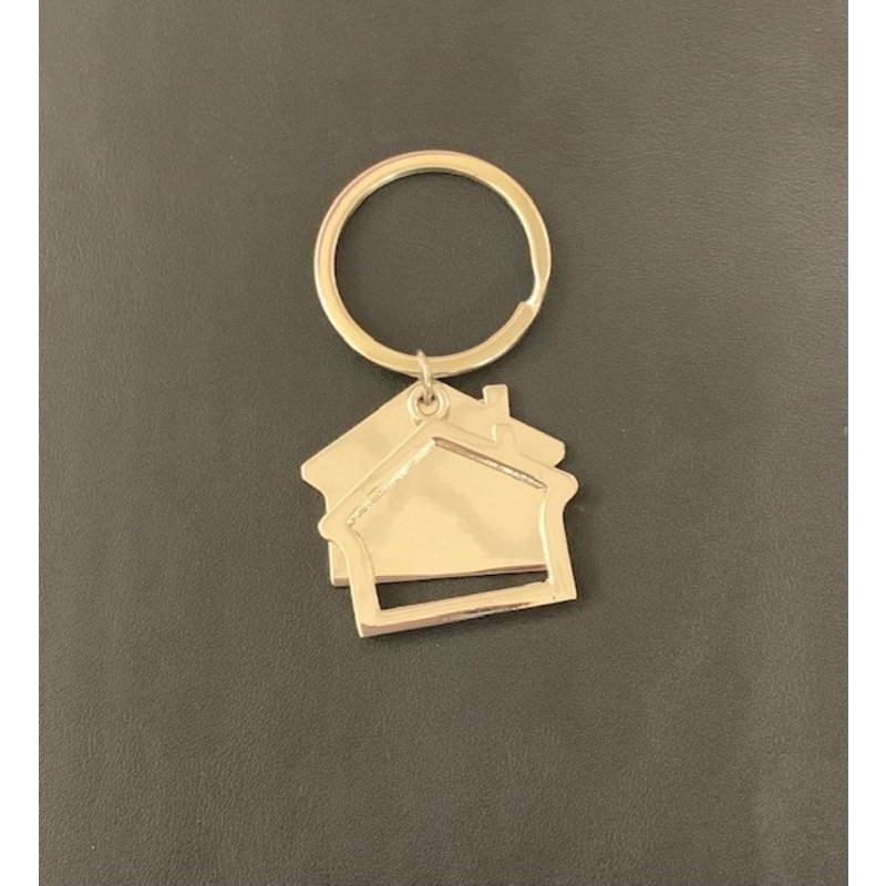 Key Ring House Silver