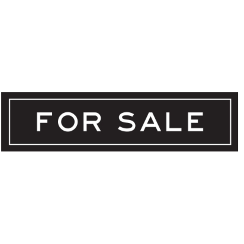 National Stock Sign Company FOR SALE Black Minimal Rider Bold 6 x 24