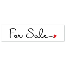 FOR SALE♥  heart Cursive  6 x 24