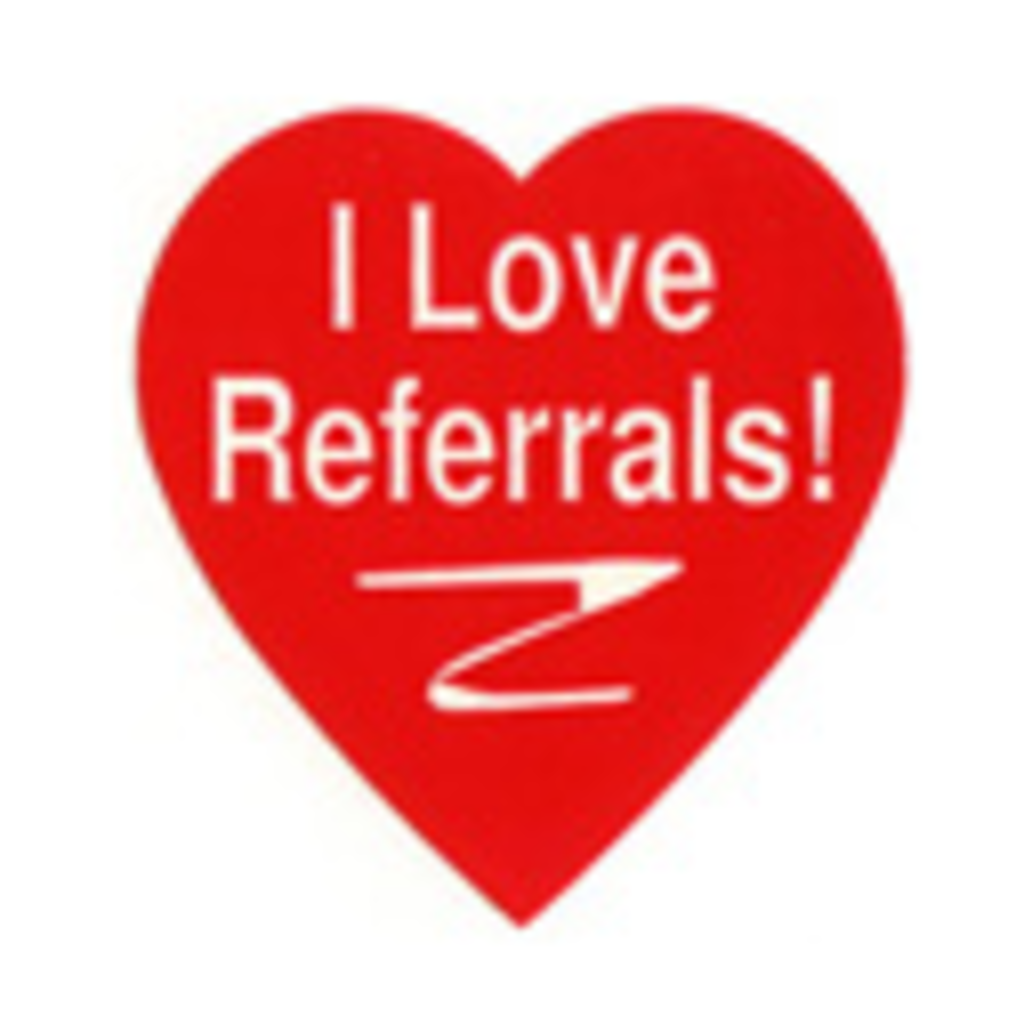 Heart stickers,I love Referrals Stickers Large roll