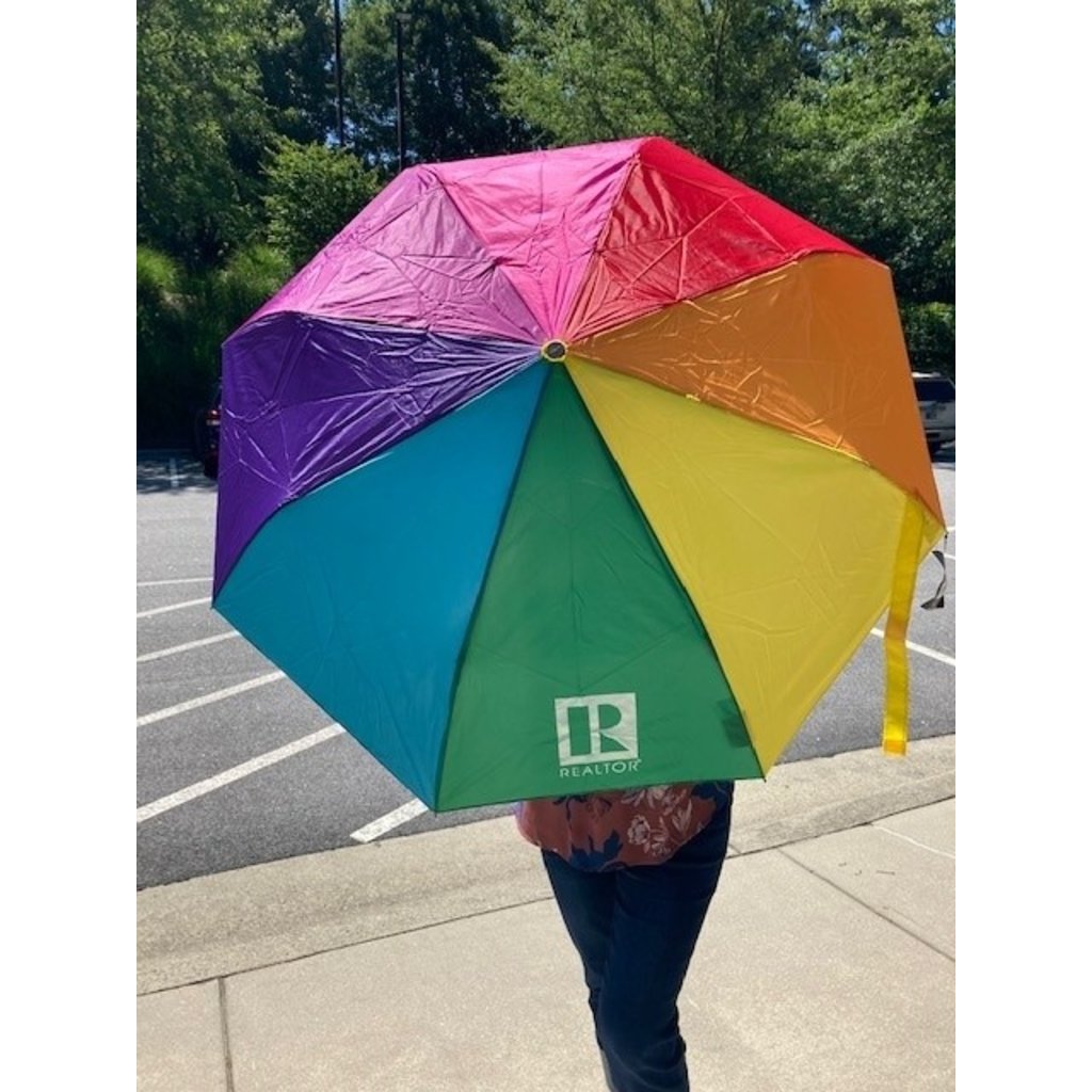 R Logo Rainbow Umbrella