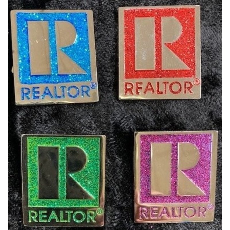 Realtor Glitter Pin
