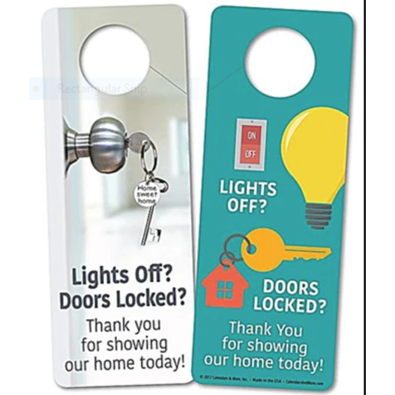 DOOR HANGERS pets, shoes lights, open house