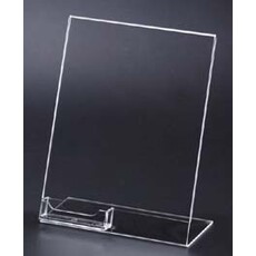 Single Sheet brochure stand with business card holder