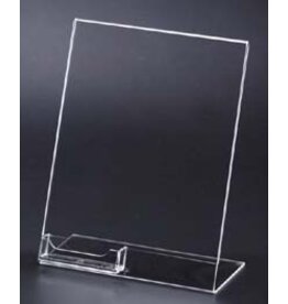 Single Sheet brochure stand with business card holder