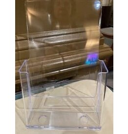 Brochure Holder slant back half letter holds 6"x 9" paperwork
