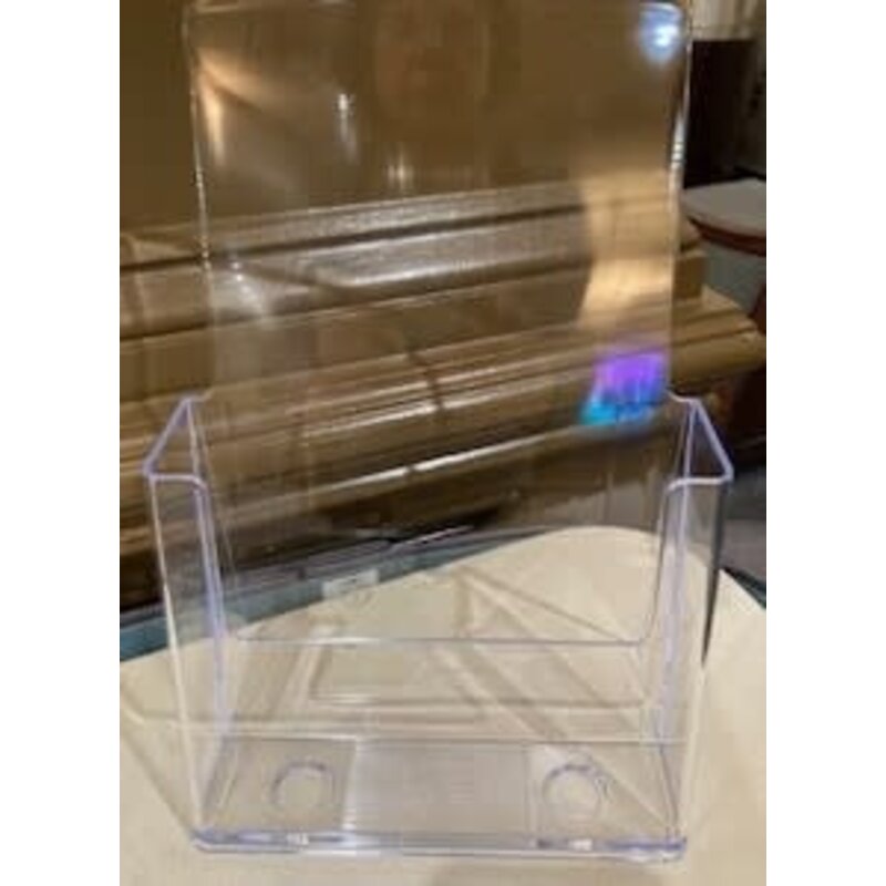 Brochure Holder slant back half letter holds 6"x 9" paperwork