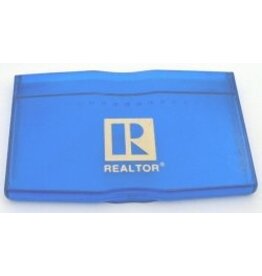 R Logo Translucent Blue Business Card Holder