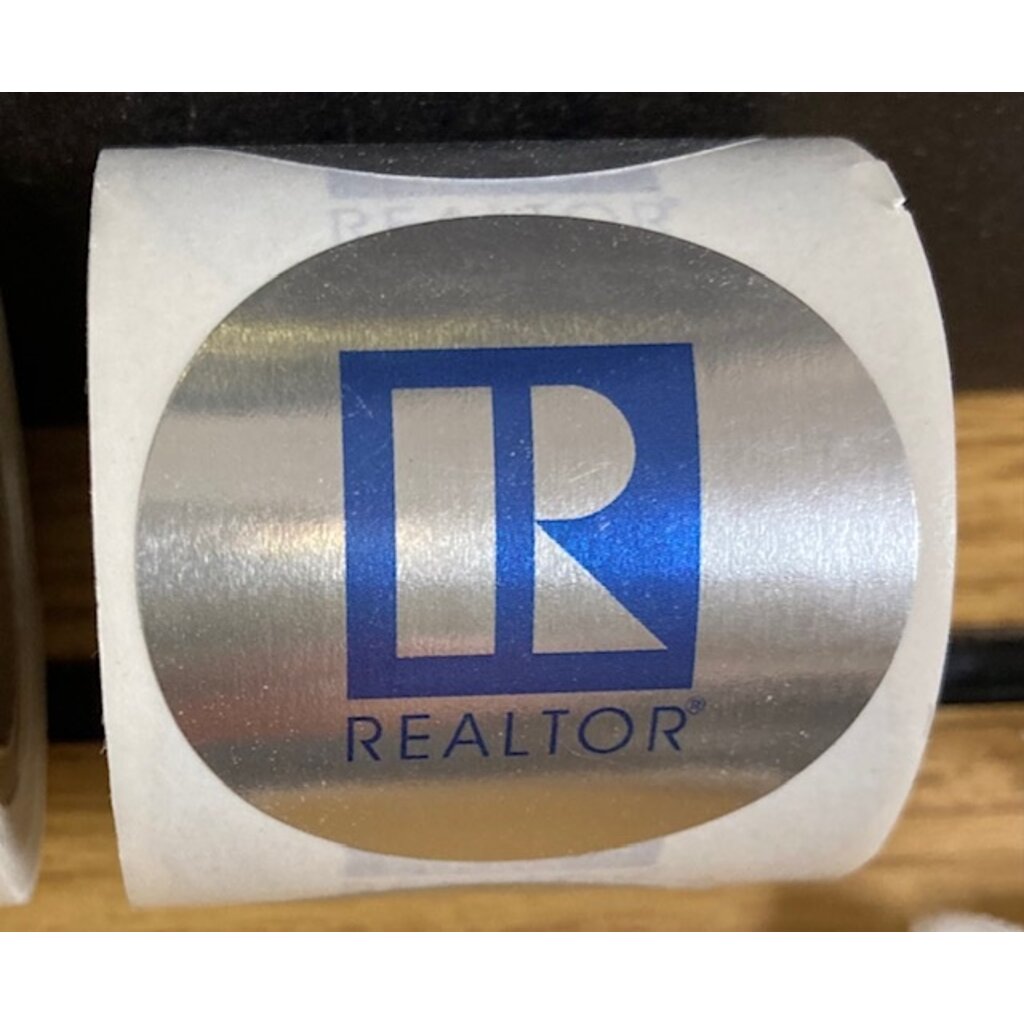 Sticker Silver Foil with Blue R Logo /100