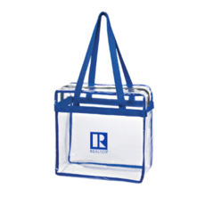 R Logo Clear Tote Bag w zipper