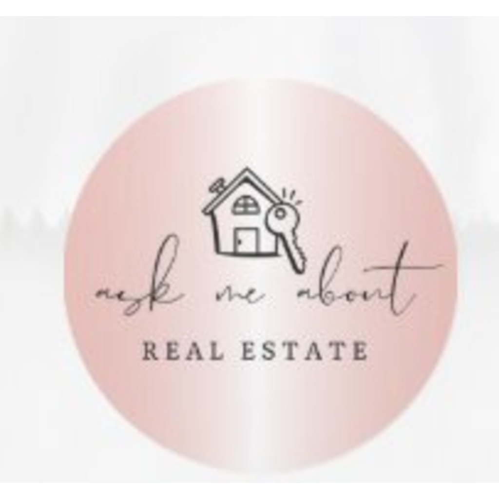Pink Metallic Ask Me About Real Estate stickers