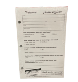 Open House Guest Register Small Refill