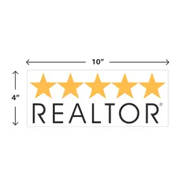 Rectangle Realtor Star car magnet