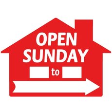 Open Sunday __ To __ Di-cut sign