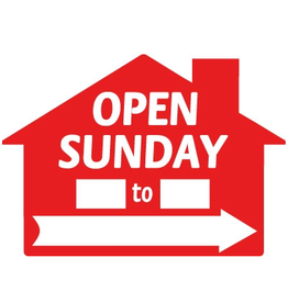 Open Sunday __ To __ Di-cut sign