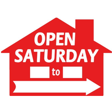 Open Saturday __ To __ Di-Cut red or blue