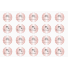Pink Metallic Ask Me About Real Estate stickers